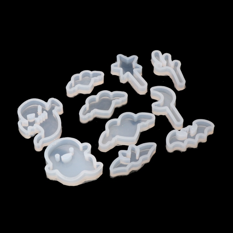 Sa Set 10 Khuôn Làm Mặt Dây Chuyền Thủ Công Hình Trăng Sao Phù Hợp Cho Trang Trí Nhà Cửa