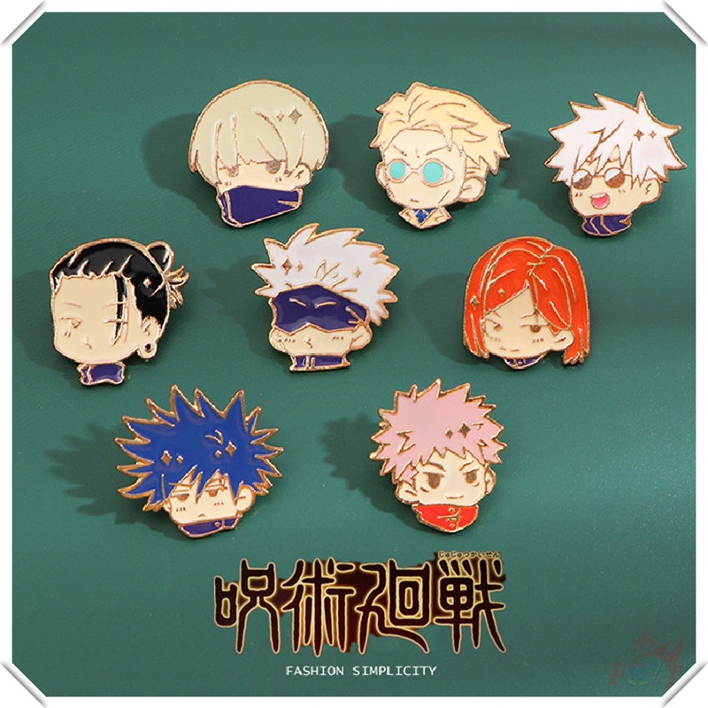 ★ Jujutsu Kaisen - Trâm Cài Áo Kiểu Q ★ 1 Huy Hiệu Gài Balo Tráng Men Hình Nhân Vật Anime