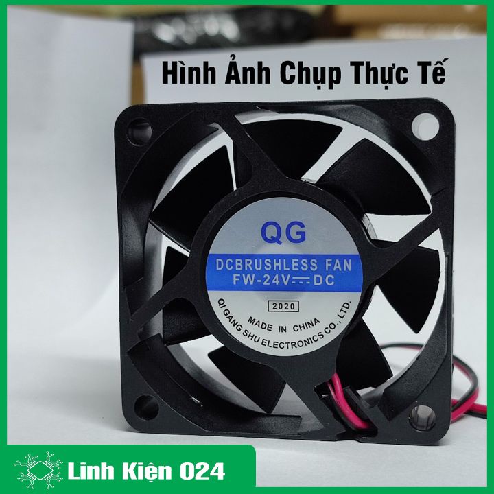Quạt tản nhiệt 6x6x2.5cm điện áp 24V công suất 5W