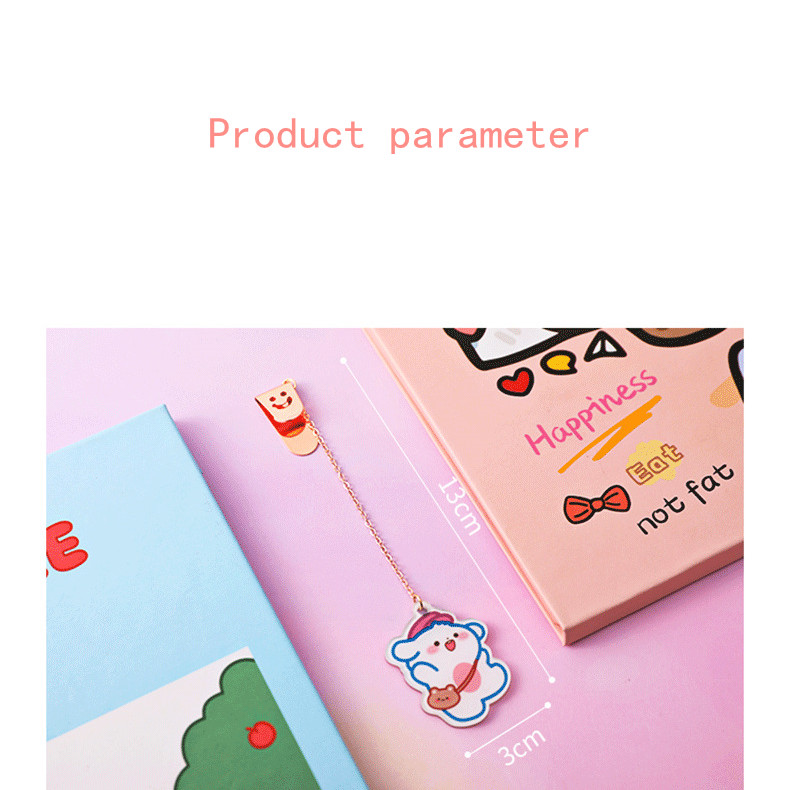 Thẻ Đánh Dấu Sách Bằng acrylic Hình Gấu teddy Hoạt Hình Sáng Tạo