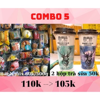 Combo 500g bánh mix và 2 hộp trà sữa