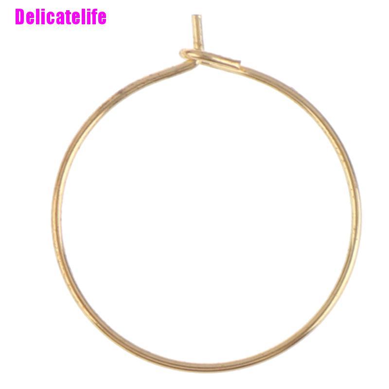 HOOPS Bộ 100 Khuyên Tai 25x20mm Thiết Kế Hình Ly Rượu Vang Độc Đáo