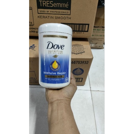 Kem ủ Dove phục hồi hư tổn 900g- kem ủ chuyên dùng cho salon.