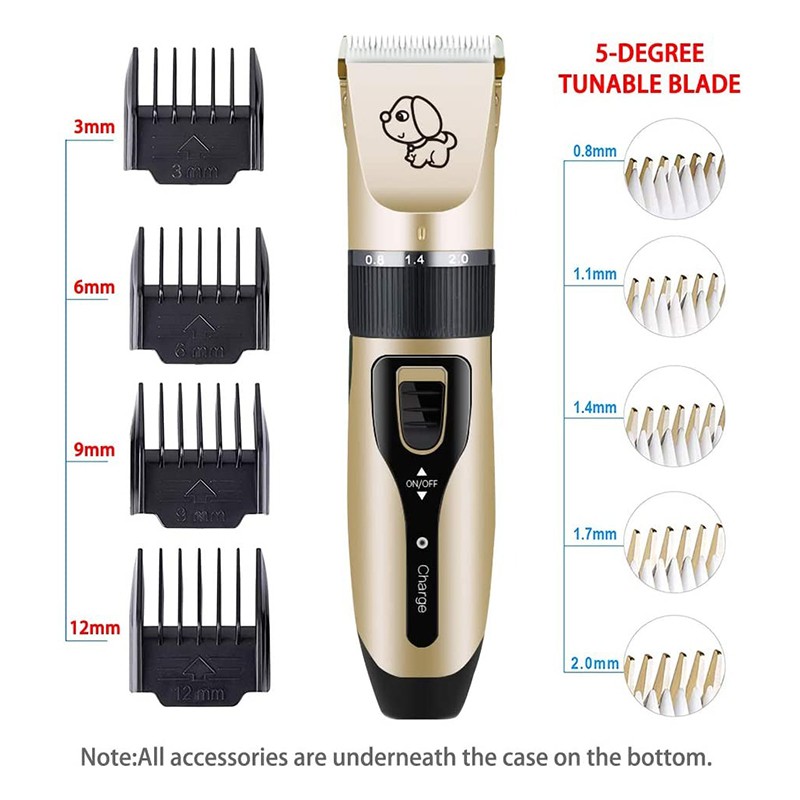 Full Bộ Tông Đơ Cắt Tỉa Spa Lông Chó Mèo Máy Cắt Tỉa Clipper Kit An Toàn Tiện Lợi Tại Nhà - Bobo Pet Shop Hà Nội