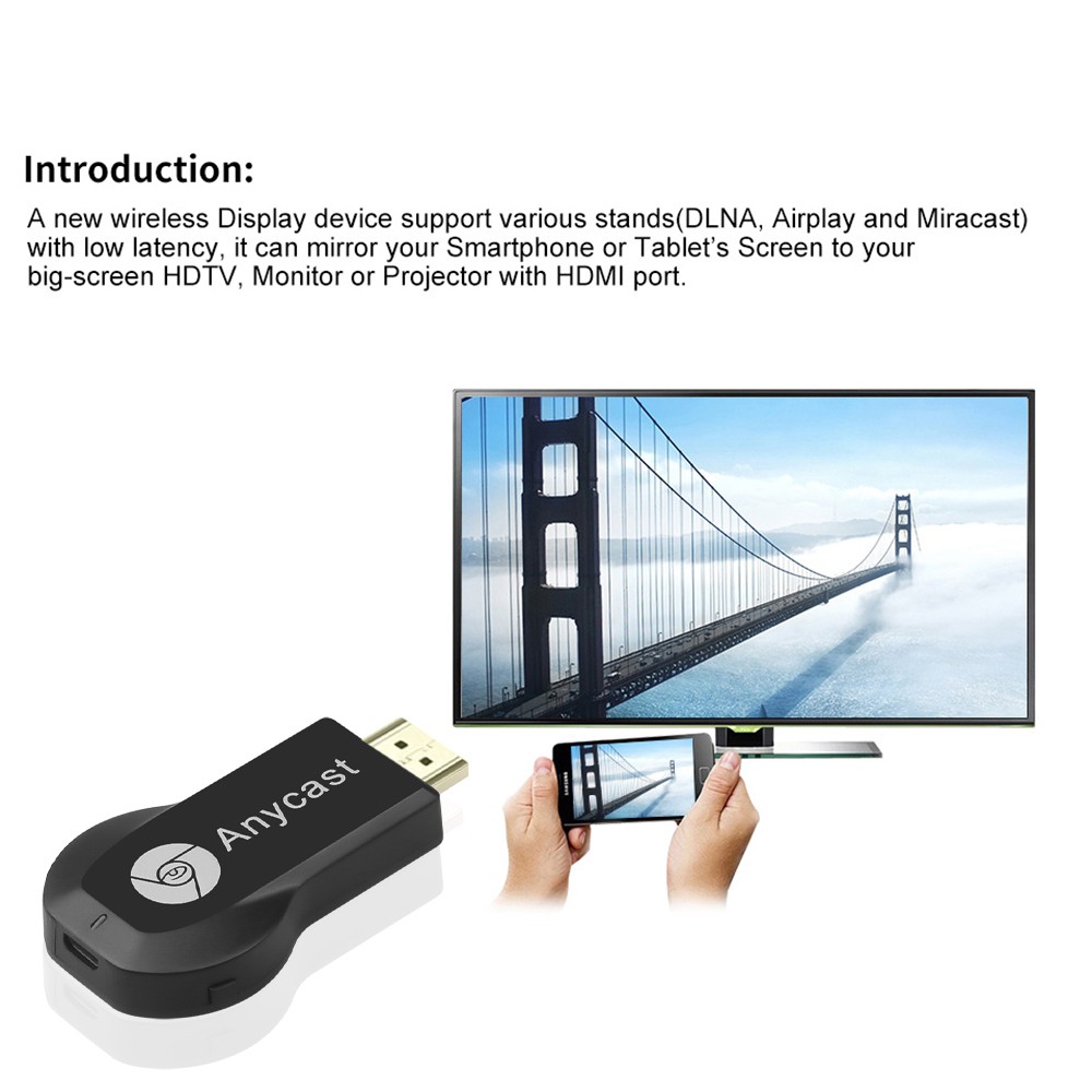 M4 Plus Wireless WiFi Display HDMI Dongle Receiver 1080P HD TV Stick