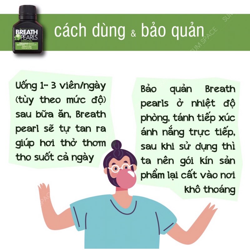 Viên Uống Thơm Miệng Breath Pearls Original - Úc 50 Viên