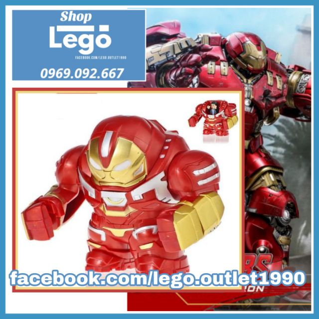 Xếp hình Hulkbuster Ironman Avengers Age of Ultron phong cách Chibi Lego Minifigures Decool 0316 Jisi 10316