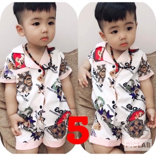 Bộ lanh lụa cát 3D bé trai 7-18kg