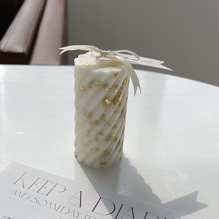 Nến thơm Golden Trụ xoắn Home decor Trang trí Quà tặng Candle Crush