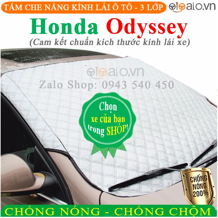 Tấm che chắn nắng kính lái ô tô Honda Odyssey CAO CẤP 3 Lớp Chắn Nắng Cản Nhiệt | OTOALO