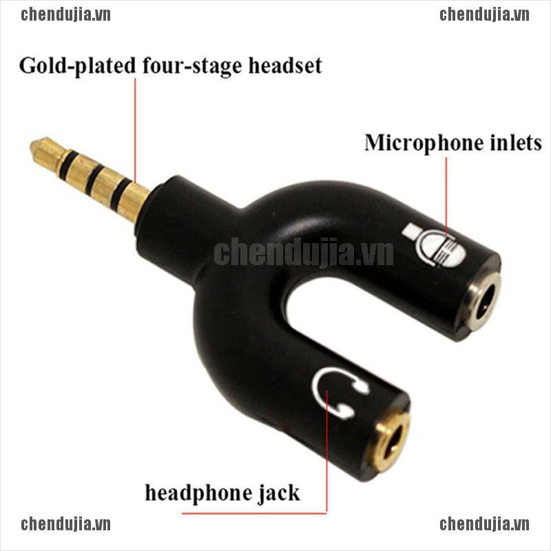 Bộ chia âm thanh sang mic và tai nghe jack cắm 3,5 mm chất lượng cao