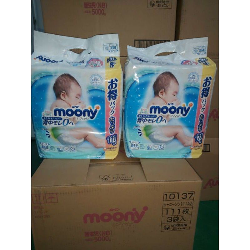 Bỉm dán/quần Moony NB90/S84/M64/L54/XL44/M58/L44/XL38/XXL26