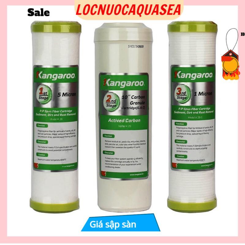 Lõi Lọc Nước Kangaroo Số 1,2,3 ♥️ Bộ 3 Lõi Lọc Nước kangaroo Số 123 ♥️ Lõi Lọc Thô