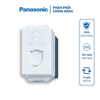 Ổ cắm điện thoại 4 cực Panasonic dòng Wide Series màu trắng - đen xám - vàng ánh kim (halumie) - xám ánh kim (halumie)