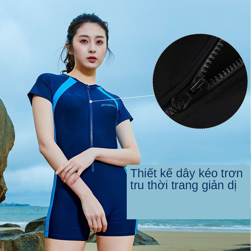 Womens one-piece swimwear sports short sleeve beachwear | BigBuy360 - bigbuy360.vn