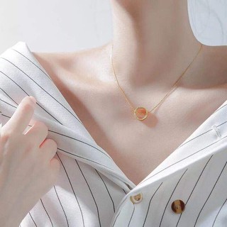DÂY CHUYỀN TITAN MẶT TRÒN NHỎ ĐÍNH XOÀN