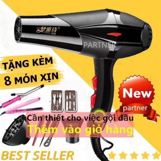 Máy Sấy Tóc Tạo Kiểu Mengyashi Công Suất Lớn 2200W Mua 1 tặng 6 phụ kiện Bảo hành 1 năm