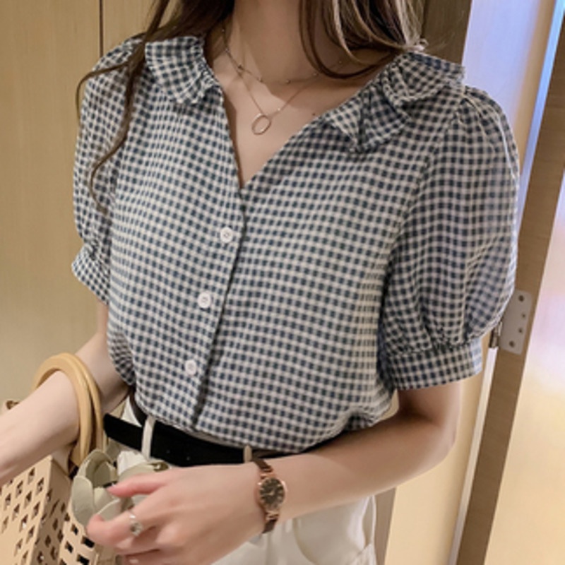 Áo Sơ Mi Ngắn Tay Plus Size Phong Cách Hàn Quốc Dành Cho Nữ