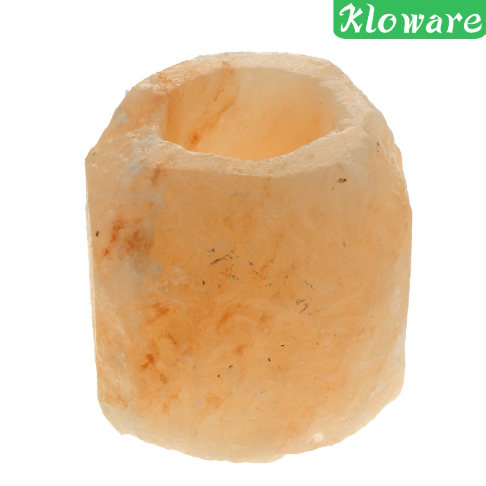 Giá Đỡ Đèn Cầy Đá Muối Himalayan Màu Cam Tự Nhiên