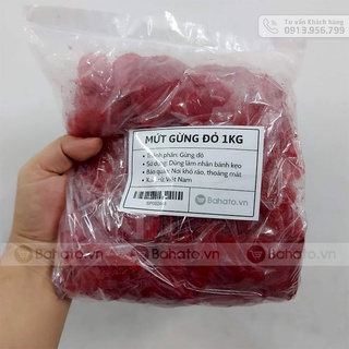 Mứt gừng đỏ thái lát 1kg