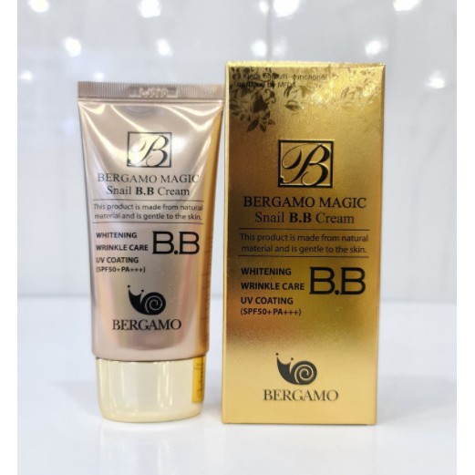 Kem nền BB cream tinh chất từ ốc sên BERGAMO MAGIC SNAIL B.B CREAM SPF50 PA+++ 50ml