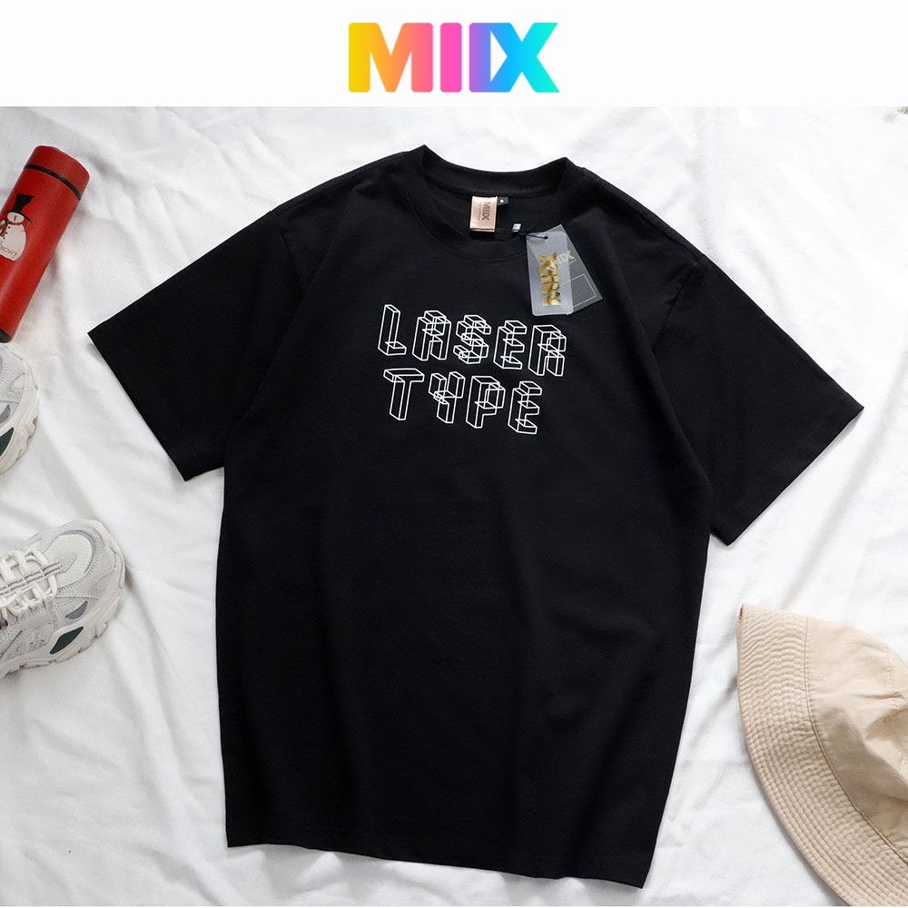 Áo thun tay lỡ form rộng unisex Miix basic tee màu trắng MT029