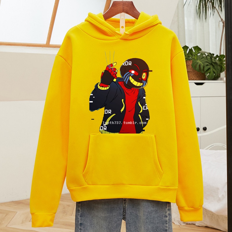 Áo hoodie Sans chất nỉ bông màu vàng cực chất cho bé trai bé gái