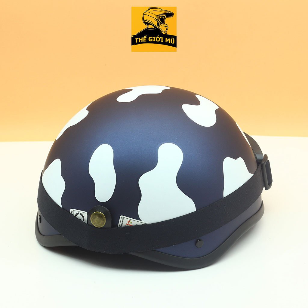 Mũ bảo hiểm nửa đầu bò sữa nhiều màu kèm kính UV phi công mẫu mới 2021 Shop Mũ 192