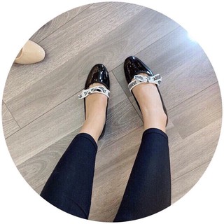 [GIẢM KỊCH SÀN] Giày búp bê mũi tròn thắt dây xinh xắn - Mẫu hot 2019