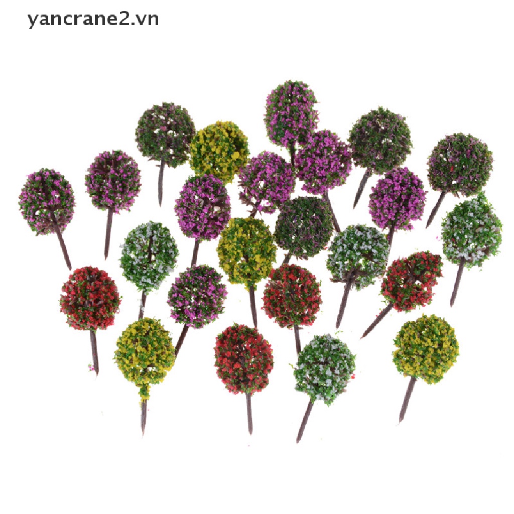 Set 5 Mô Hình Cây Hoa Trang Trí Tiểu Cảnh