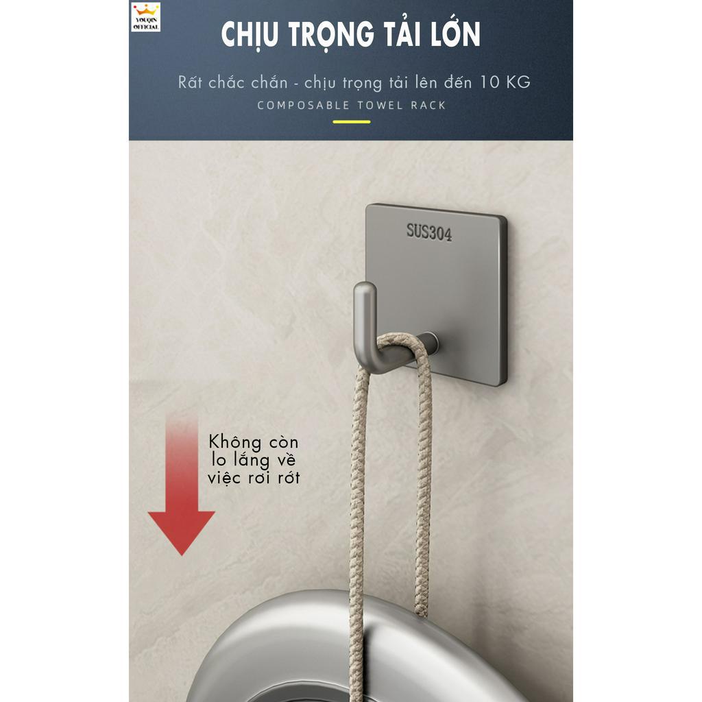 Móc Treo Đồ Dán Tường Trang Trí, Chất Liệu Inox 304 (Bộ 2 Cái) - YouQin