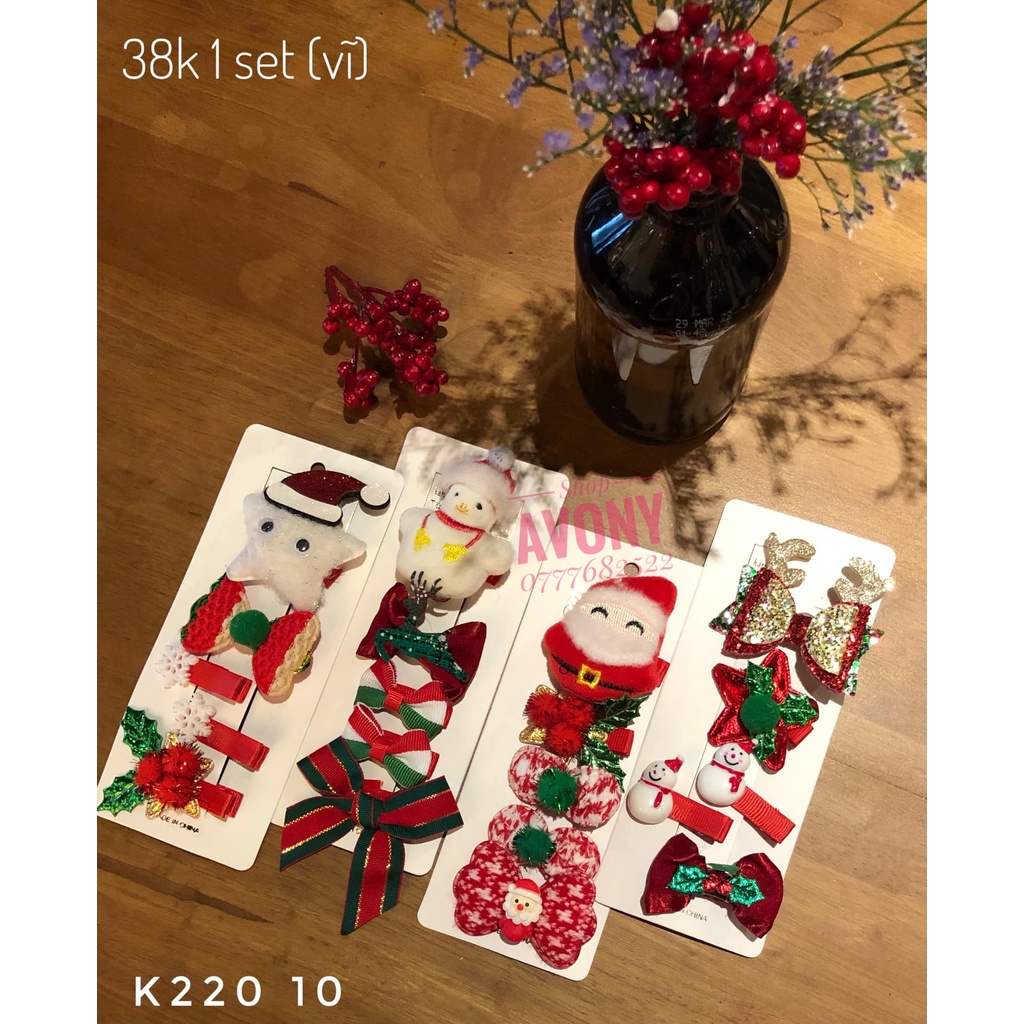 Set kẹp mái trẻ em Noel