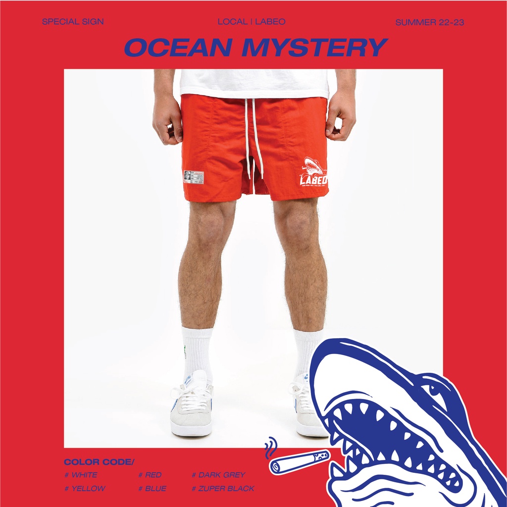 LBQ81 Quần short nam, cá mập. Labeo Studio chính hãng ( local brand ) đi biển.