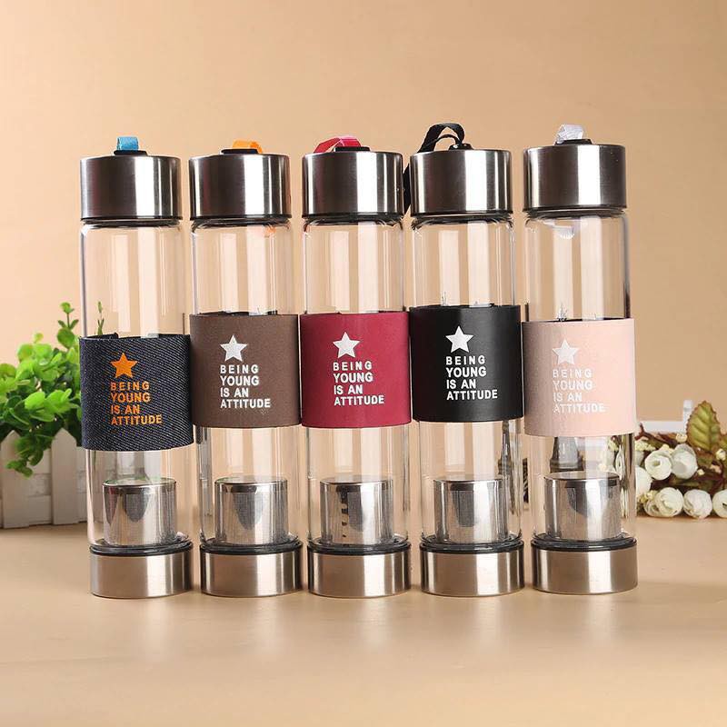 Bình lọc trà cao cấp bằng thủy tinh - Bình đựng nước, cafe, trà 450ml siêu sang trọng, hiện đại, cá tính cho nam và nữ