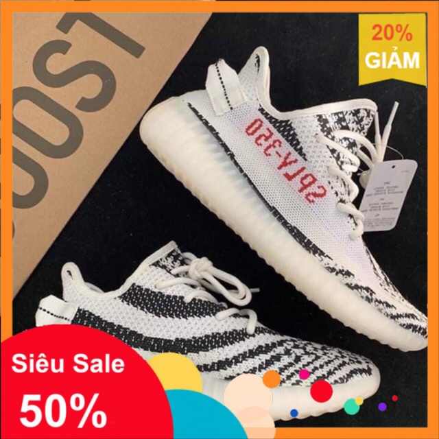 LV-NEW ⚡ [XẢ KHO] Ảnh thật Giày Thể Thao YEEZY BOOST 350 Zebra [ĐEP CHUẨN ] 🔥 ✔️ : 🔥 XIÊU RẺ ☯ $ ; * ' '