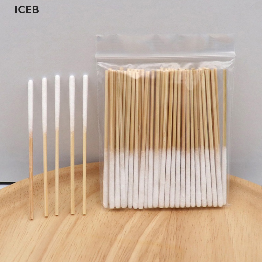 Ic 30 / 60 Cái Tăm Bông Cotton Dài Không Xơ Vải Micro Sử Dụng Một Lần Không Xơ Vải my