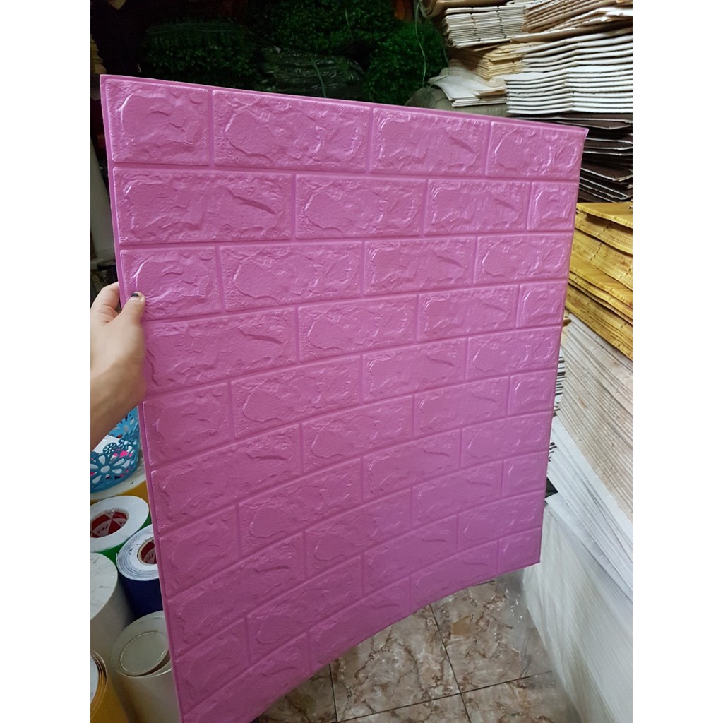 { THANH LÝ }Xốp Dán Tường Giả Gạch Khổ 70x77cm