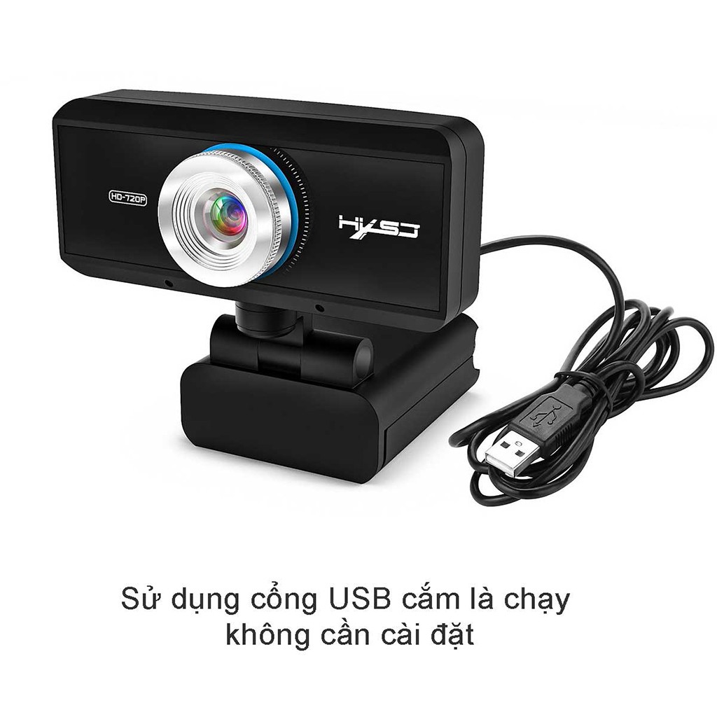 Webcam máy tính HXSJ S4 HD 1080P USB3.0 2.0 Điều Chỉnh 360° Kèm Mic Cho Cuộc Gọi Video - Hàng Chính Hãng | WebRaoVat - webraovat.net.vn