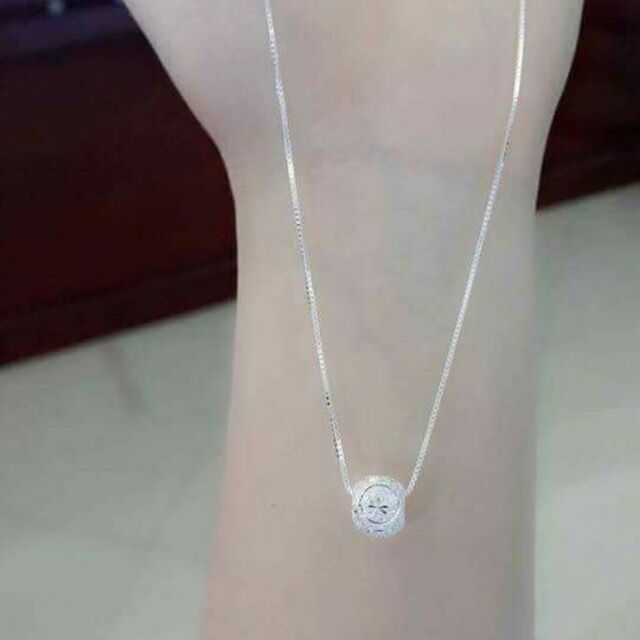 Dây chuyền bi cát bạc