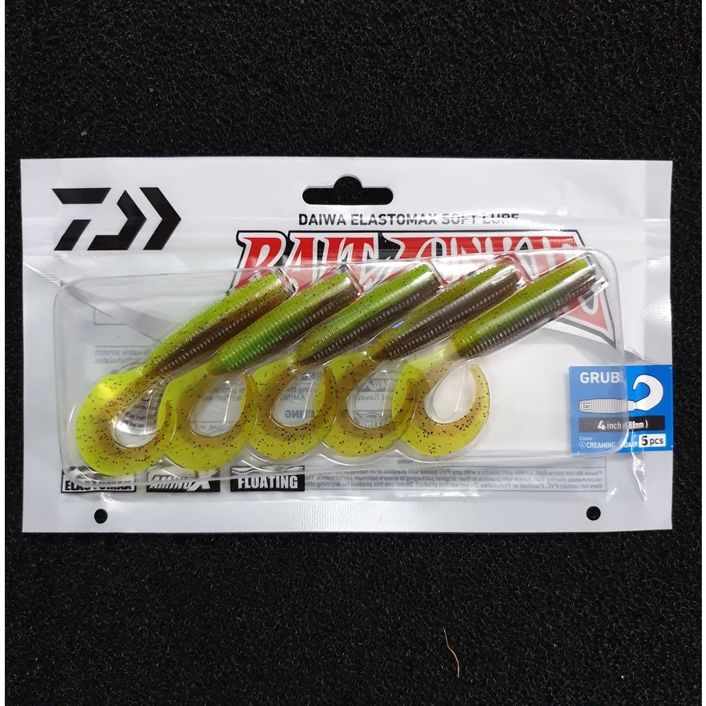 MỒI MỀM DAIWA ELASTOMAX SOFT LURE GRUB - ĐUÔI C (Grub)