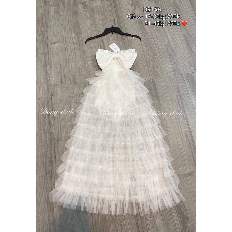 ĐẦM REN TẦNG ÁO NƠ CHO MẸ VÀ BÉ TỪ 12-60KG