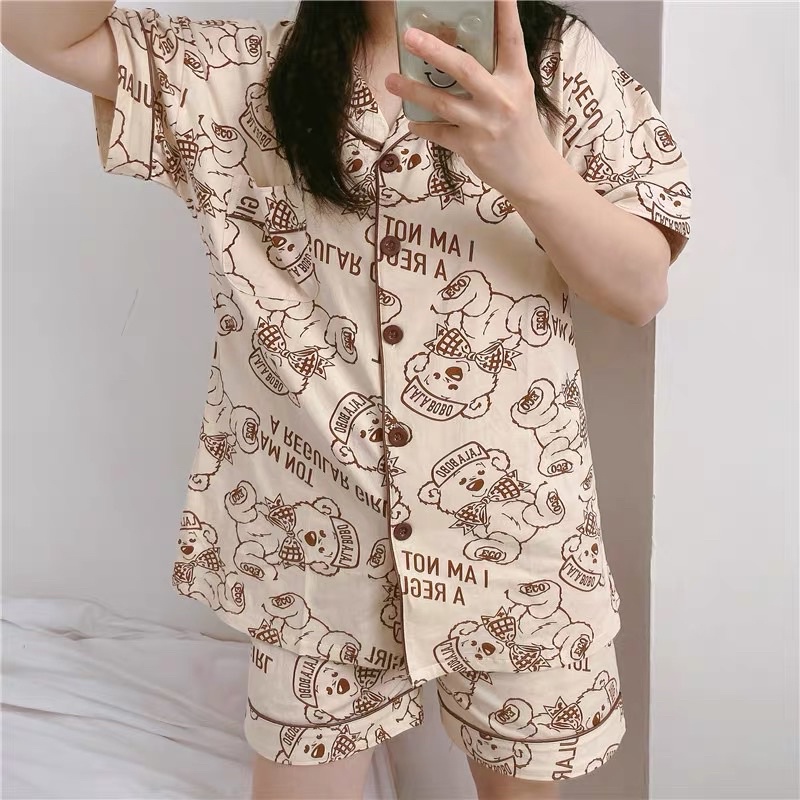 BỘ MẶC NHÀ CỘC TAY . BỘ PYJAMA