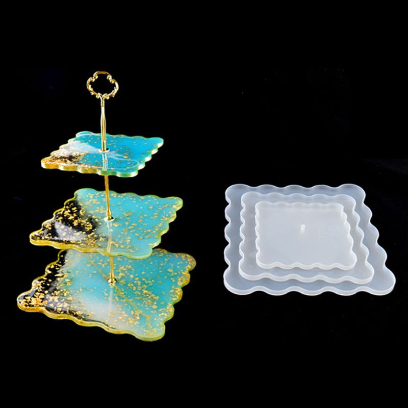 Khuôn Silicone Làm Khay Đựng Trái Cây Hình Vuông DIY