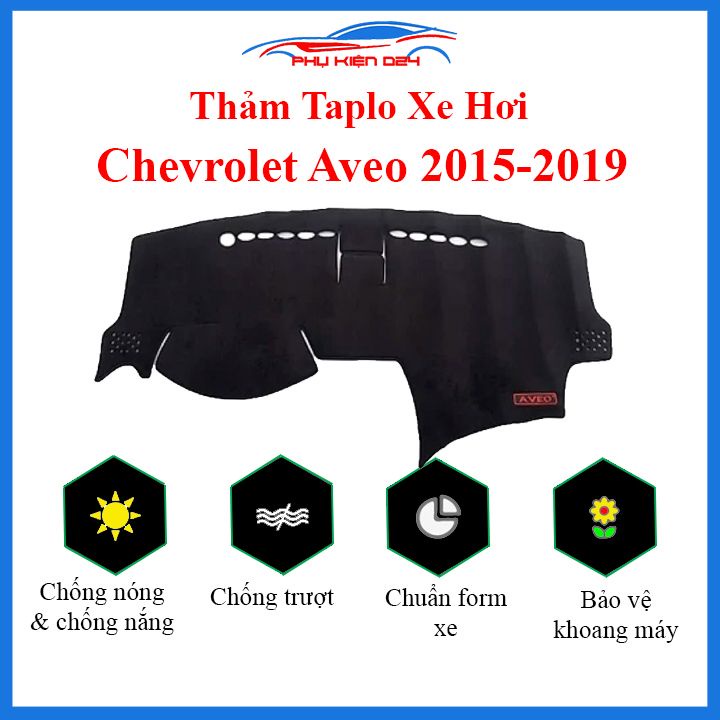 Thảm taplo Aveo 2015-2016-2017-2018-2019 chống nắng nóng làm mát xe mở rộng tầm nhìn