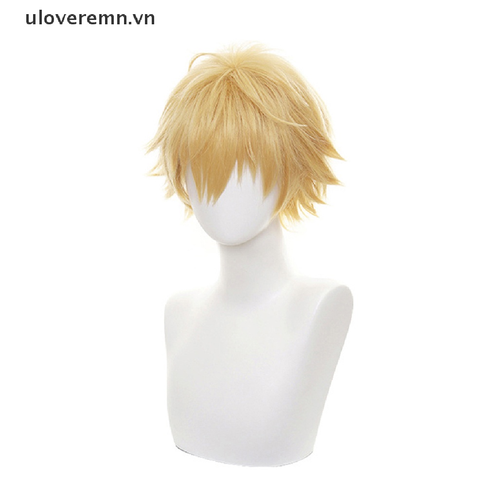 Tóc Giả Ngắn Màu Vàng Cosplay Nhân Vật Denji Chainsaw Man