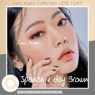 LENS 1 NGÀY SPANISH 1 DAY BROWN - OLENS( LENS XOẮN)