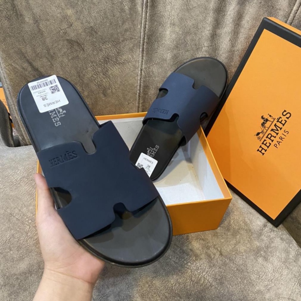 Dép HM Nam . Dép Quai Ngang HM Chất Liệu Da Bò Xuất Sịn 100% Phong Cách Sang Trọng Trẻ Trung DT Fashion Menwear
