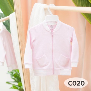 Áo bomber hồng 2 túi La Pomme