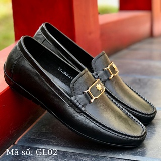Giày lười nam Alo Davin Da Bò Cao Cấp GL02