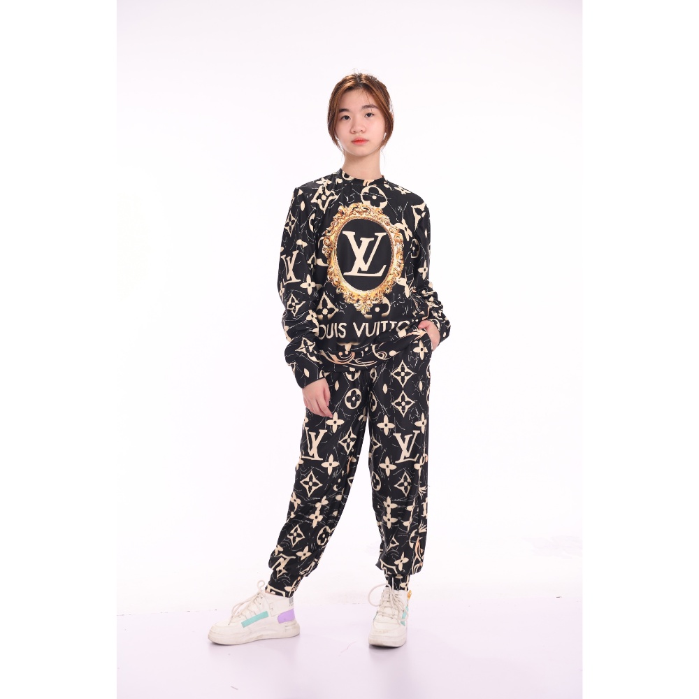 Bộ quần áo thể thao ANYSTYLE thu đông nam nữ bé trai bé gái đồng phục gia đình M01